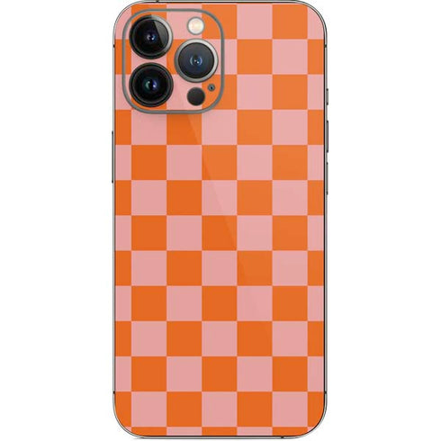 Orange Checkered iPhone 13 Pro Max Skin